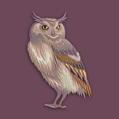 Mighty Owl Embroidery design-Cre8iveSkill