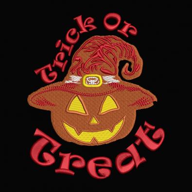 Trick or Treat Halloween Pumpkin Machine Embroidery Design-Cre8iveSkill