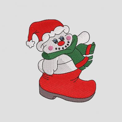 Free Christmas Baby Snowman Machine Embroidery Design - Cre8iveSkill