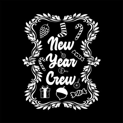 Flora Happy New Year Crew Vector Graphic Desing - Cre8iveSkill