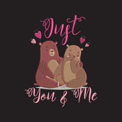 Just You & ME Digitized Embroidery Design | Cre8iveSkill