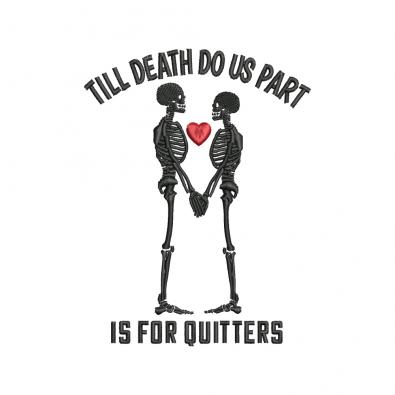 Till Death Do Us Part Valentine Day Embroidery Design