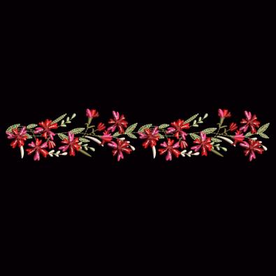 Floral Border Digitized Embroidery Design - Cre8iveSkill