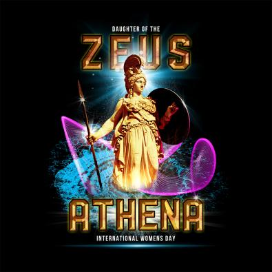 Design For Silk Screen Printing: Athena, the daughter of Zeus