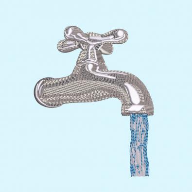 Water Faucet Machine Embroidery Design | Cre8iveSkill