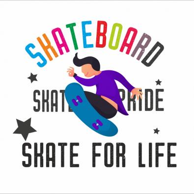 Skateboard Skate For Life Vector Graphics - Cre8iveSkill