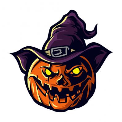 Pumpkin Face With Hat Vector Art Design | Cre8iveSkill