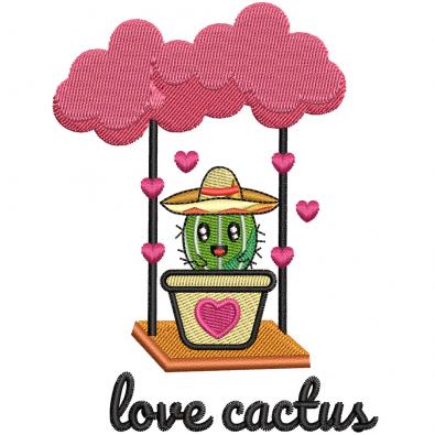 Love Cactus Digital Embroidery Design | Cre8iveSkill