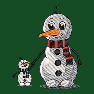 Snowman Family Embroidery Design | Cre8iveSkill