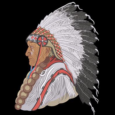 Native American Indian Chief Embroidery Design | Cre8iveSkill