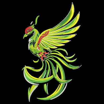 Geen Phoenix Bird Machine Embroidery Design | Cre8iveSkill
