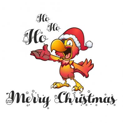 Ho Ho Ho Merry Christmas Parrot Vector Designs | Cre8iveSkill