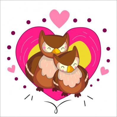 Valentine's Day Owl Vector Graphic Design | Cre8iveSkill