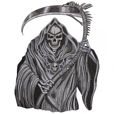 High Quality Grim Reaper Embroidery Design | Cre8iveSkill
