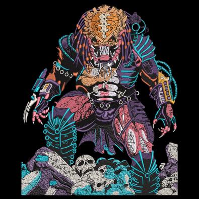 High Quality Blood Predator Digital Embroidery Design | Cre8iveSkill