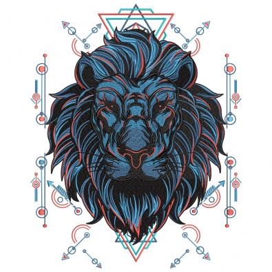 The Lion Sacred Digital Embroidery Design | Cre8iveSkill
