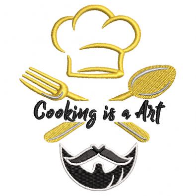 Cooking Is A Art Digital Embroidery Design | Cre8iveSkill