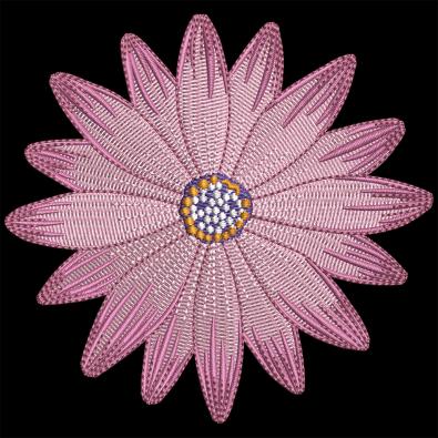 Pink Daisy Flower Embroidery Design | Cre8iveSkill