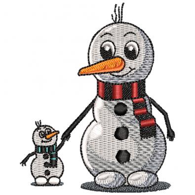 Snowman Family Embroidery Design | Cre8iveSkill