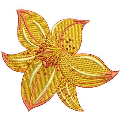 Lily Flower Machine Embroidery Design | Cre8iveSkill