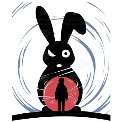 Shadow Bunny Vector Design | Rabbit Vector Artwork – Cre8iveSkill