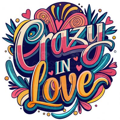 Shop Crazy in Love Valentine's day Vector Design | Cre8iveskill