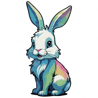 High Quality Colorful Rabbit Vector Graphic Design | Cre8iveSkill