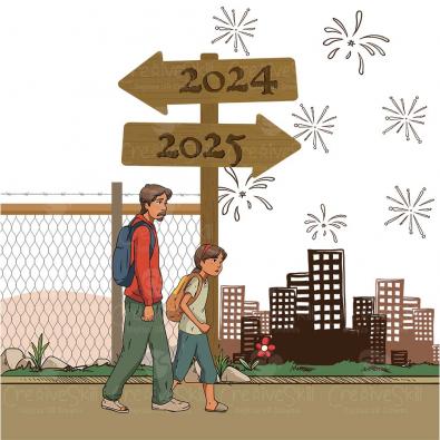 On The New Year's Journey Download Vector Graphic Design- Cre8iveskill