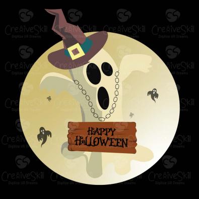 Halloween Ghost Vector Design  | Cre8iveSkill