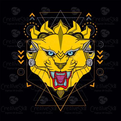Tiger Face Vector Graphic Design | Cre8iveSkill