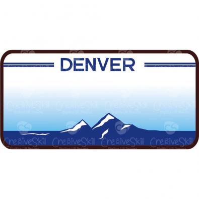 Denver Licence Plate Vector Art | Cre8iveSkill