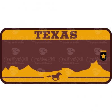 Texas License Plate Vector Graphic Design | Cre8iveSkill