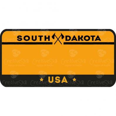 High Quality South Dakota License Plate Vector Graphic Design | Cre8iveSkill