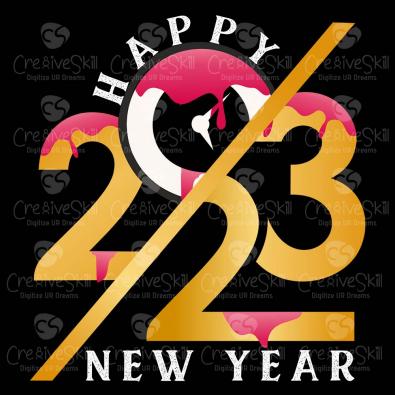 Happy New Year 2023 Vector Graphic Design | Cre8iveSkill