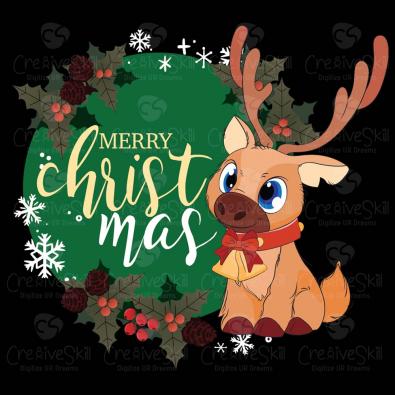 Christmas Reindeer Vector Design | Cre8iveSkill