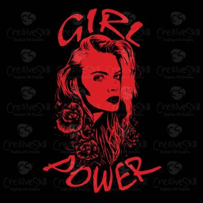 Girl Power Vector Graphics Design by Cre8iveskill