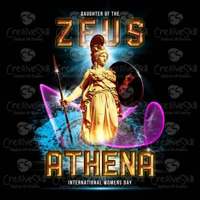 Design For Silk Screen Printing: Athena, the daughter of Zeus - Cre8iveskill