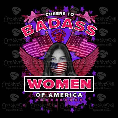 Women Of America Vector Art Design - Cre8iveSkill