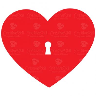 Valentine Heart Lock Vector Graphic Design-Cre8iveskill