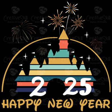 Disney Happy New Year Vector Graphic Design - Cre8iveSkill