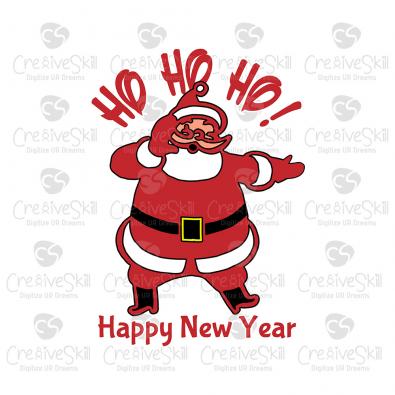 Ho Ho Ho Happy New Year Vector Graphic Design - Cre8iveSkill