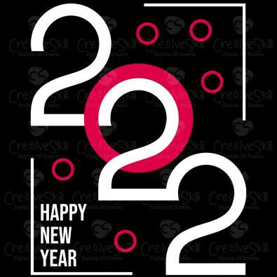Wishing Happy New Year 2022 Vector Designs