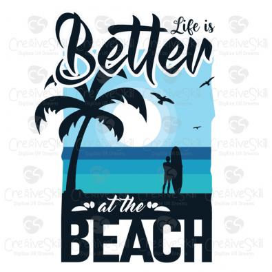 Beach Life Vector Graphic Design - Cre8iveSkill