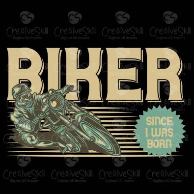 Cre8iveSkill's Biker Vector Graphic Design