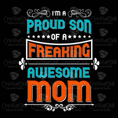 Awesome Mom Quote Vector Art- Cre8iveskill