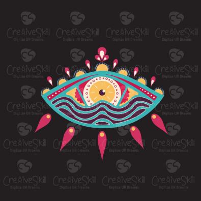 Decorative Artistic Colorful Eye Vector Art Design | Cre8iveSkill