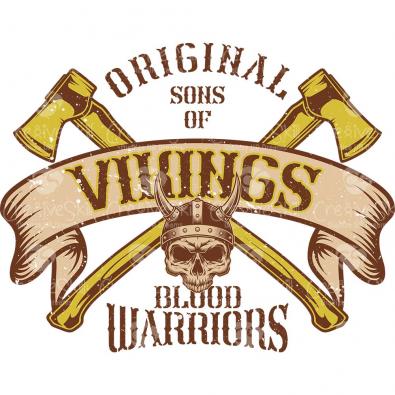 Vikings Skull With Axe Vector Art Design | Cre8iveSkill