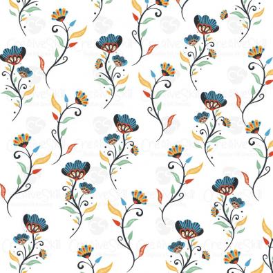 Vector Art: Seamless Flower Pattern