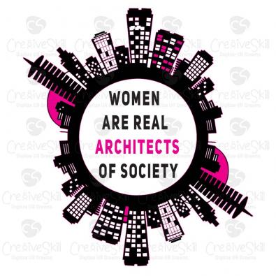 Women Are The Real Architects of Society vector - Cre8iveskill
