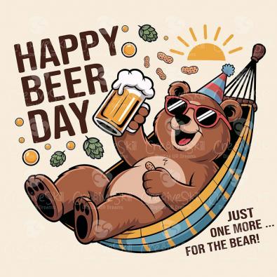 Beer Day Vibes with Bear Vector Design – Cre8iveSkill